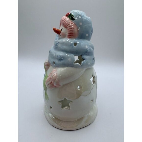 Ceramic Snowman Candle Holders Set Of 2 For Holiday Decor - Picture 10 of 14